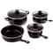 Gibson Home® Chef Du Jour 7-Piece Black Carbon Steel Nonstick Cookware Set